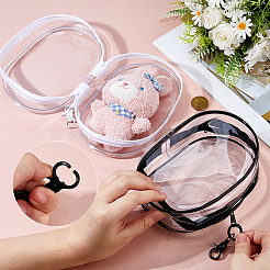 2 bolsa de plástico transparente con cremallera para almacenamiento en 2 colores.&nbsp;ABAG-FH0001-16A