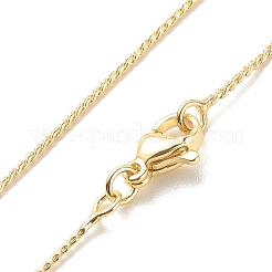 Collane a catena serpentina in ottone placcato a cremagliera per donna&nbsp;NJEW-P265-14G-B02