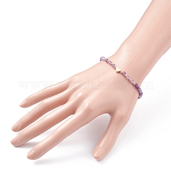 Rundes facettiertes Naturstein-Armband&nbsp;BJEW-JB07080