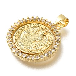 Crémaillère en laiton avec pendentifs en zircone cubique&nbsp;KK-Z086-33G-04