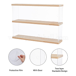 2-stöckige transparente Acryl-Spielzeug-Actionfiguren-Präsentationsboxen&nbsp;ODIS-WH0063-01
