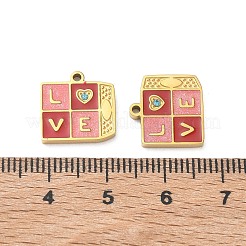 Valentinstag 304 Edelstahl Emaille Anhänger&nbsp;STAS-B142-01G