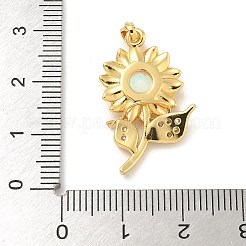 Pendentifs en laiton micro pavé de zircones cubiques avec résine&nbsp;X-KK-G517-05G-01