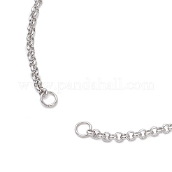 2 mm 304 Edelstahl Rolo Kette Schieber Armband machen&nbsp;AJEW-JB01406
