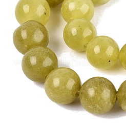 Hilos de cuentas de jade limón natural calentadas&nbsp;G-Q601-13A-06