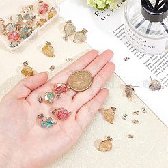 Anelli per orecchini in resina druzy&nbsp;RESI-FH0001-14LG