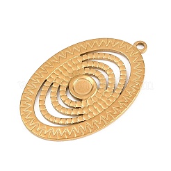 Cabochon-Fassungen für Anhänger aus Edelstahl 304&nbsp;LS-STAS-L313-07G