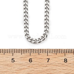3.5 mm Panzerkettenhalsketten aus 304 Edelstahl&nbsp;NJEW-T016-10P