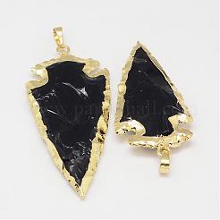 Natürlichen Obsidian große Anhänger&nbsp;G-G895-07G