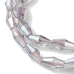 Perle di vetro placcato trasparente&nbsp;X1-GLAA-K064-05A-PL06