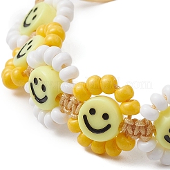 Braccialetti di perline di vetro intrecciate&nbsp;BJEW-MZ00115-01
