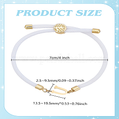 1 bracelet coulissant réglable en nylon pour femme&nbsp;BJEW-LP0001-33U-G