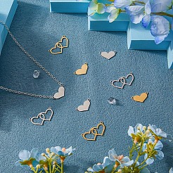 24 stücke 4 arten valentinstag 304 edelstahl stecker charms&nbsp;STAS-DC0011-68