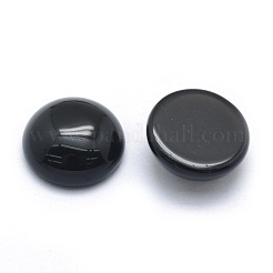 Cabochon di agata nera tinti e riscaldati in modo naturale&nbsp;G-P393-R02-14mm
