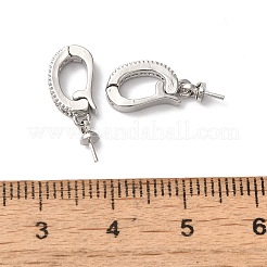 Messing-Mikro pflastern klare Zirkonia Anhänger Bügel&nbsp;KK-H483-17P