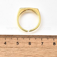 Anelli per polsini da donna in ottone con micro pavé di zirconi cubici&nbsp;RJEW-H247-16G-01