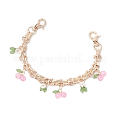 2 chaîne décorative en verre pour sac de fleurs et de fruits&nbsp;AJEW-BA00172-01