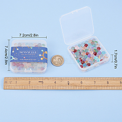 60pcs 6 Farben zweifarbige transparente sprühlackierte Glasanhänger&nbsp;GLAA-SC0001-68