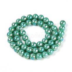 Fili di perline di vetro opaco placca&nbsp;GLAA-T032-P8mm-AB12A