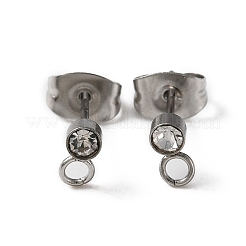 Ohrstecker-BeZubehör aus Edelstahl 304&nbsp;LS-STAS-WH0029-44A-P