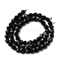 Natürliche schwarze Onyxperlenstränge&nbsp;G-Z119-A04-01
