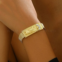 Bracciali a maglie in ottone con pantera per donna&nbsp;NQ9086