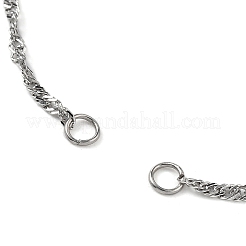 Fabrication de bracelets à chaîne Singapour en acier inoxydable 304&nbsp;AJEW-JB01332-02