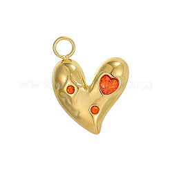 304 Edelstahl Micro Pave Zirkonia Charms&nbsp;CU-OY001-41G