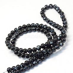 Chapelets de perles en verre rondes verre imprimés&nbsp;DGLA-Q019-8mm-73