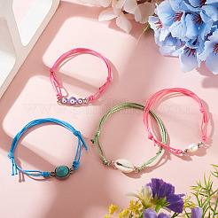 20 cordon en polyester ciré pour la fabrication de bracelets&nbsp;AJEW-TAC00098