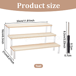 Élévateurs d'affichage de figurines en acrylique à 3 niveau&nbsp;ODIS-WH0329-36A