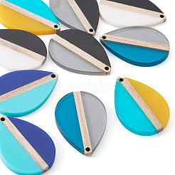10 Uds. Colgantes de resina y madera de 5 colores&nbsp;RESI-TA0004-49