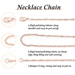 10 stücke 10 arten messing büroklammer & kabel & box & satellite & bar link kette halsketten set&nbsp;MAK-PH0004-33RG
