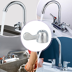 Wasserhahngriffe für Badezimmer mit kaltem und heißem Wasser aus Legierung und Eisen&nbsp;FIND-GO0004-11