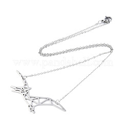 Colliers pendentifs en acier inoxydable 201 anti-ternissement&nbsp;NJEW-T009-JN059-1-40