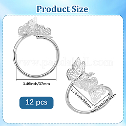 Schmetterlings-Serviettenringe aus Eisen&nbsp;AJEW-WH20070-109S