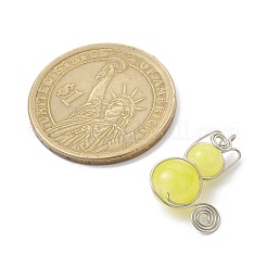 Pendentifs en perles de verre imitation jade&nbsp;PALLOY-JF02479
