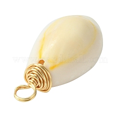 Pendentifs teints en coquille de cauris naturelle&nbsp;PALLOY-JF02274