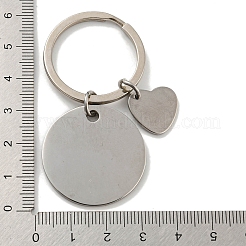 1 porte-clés en acier inoxydable 201 pour la fête des enseignants&nbsp;KEYC-FS0001-08