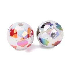 Perlas de acrílico opaco chapado uv&nbsp;AC-CBA61A5-01