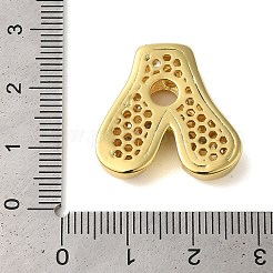 Micro pavé di ottone placcato a cremagliera perdanti di zirconi trasparenti&nbsp;KK-C067-11G-A