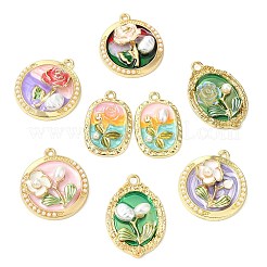 16pcs 8 styles de pendentifs en émail en alliage&nbsp;FIND-CJ0004-56
