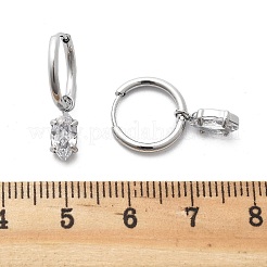 Creolen aus 304 Edelstahl mit Mikropavé und Zirkonia&nbsp;STAS-R004-04P-02