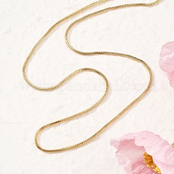 Collares de cadena de serpiente cuadrada de acero inoxidable 304 de 2 mm para mujer&nbsp;NJEW-B131-01B-G