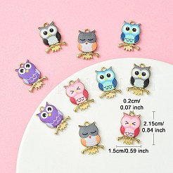10pcs 5 Farben gedruckte Legierungsanhänger&nbsp;FIND-YW0004-46A