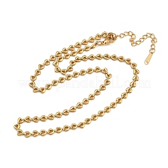 Colliers à maillons en forme de cœur en acier inoxydable 304 de 4 mm pour femmes&nbsp;X-NJEW-G179-06G