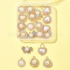 20 Stück 5 Stile Legierung Strass Charms&nbsp;ALRI-FS0001-06