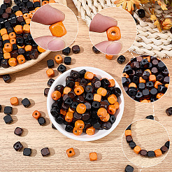 300 Stück 3 Farben gefärbte Naturholzperlen&nbsp;WOOD-SP0001-90