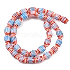 Colliers de perles ovales en verre millefiori faits à la main&nbsp;LK-Z001-01B-08