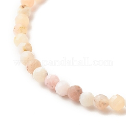 Bracciale elasticizzato con perle tonde opale rosa naturale da 3.5 mm&nbsp;BJEW-JB07414